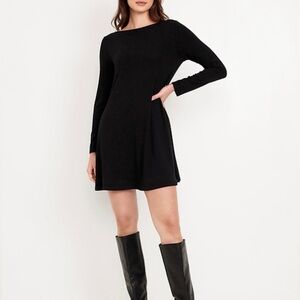 Long Sleeve Mini Swing Dress